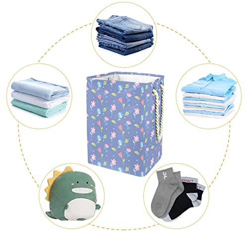 Panier à linge imperméable anti humidité sac à linge chic fleurs de Pâques