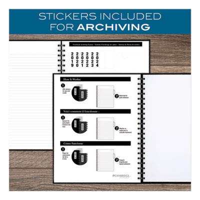 Cambridge Limited - Black Hardbound Subject Notebook, Lgl Rule,96-Sheet Pad - Sold As 1 Each - Foil-Stamped, Extra-Stiff, Teak-Grained Hard Cover. #TOP3