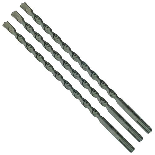 3 x SabreCut SDSE10_3 10mm x 460mm PGM Approved SDS Plus Drill Bits For Stone Concrete Brick