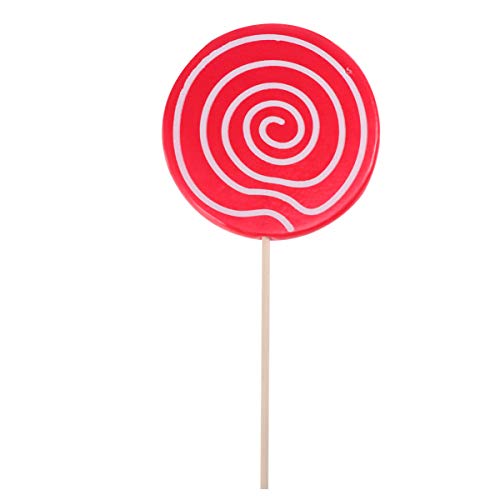 Amosfun Candy Pink Lollipops Canes Big Swirl Jumbo Mini Suckers- Simulation Lollipop- Decoration Creative Lollipop Crafts Lollipop Photot Props Photography- Accessories For Kids (Red+ Green) #TOP7