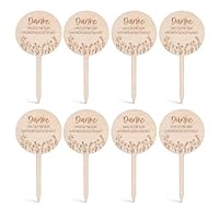 8er Set Blumenstecker Holz Danke Dass Du Mir Beim Wachsen Geholfen Hast - Abschiedsgeschenk Lehrerin, Lehrerin Geschenk & Geschenk Für Lehrerin - Deko Pflanzenstecker