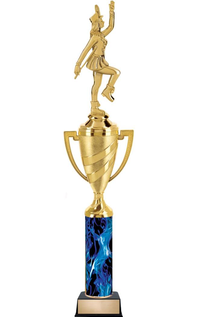 Personalized Majorette Trophy, 14" Blue Majorette Trophy Prize, Personalize with Free Engraving