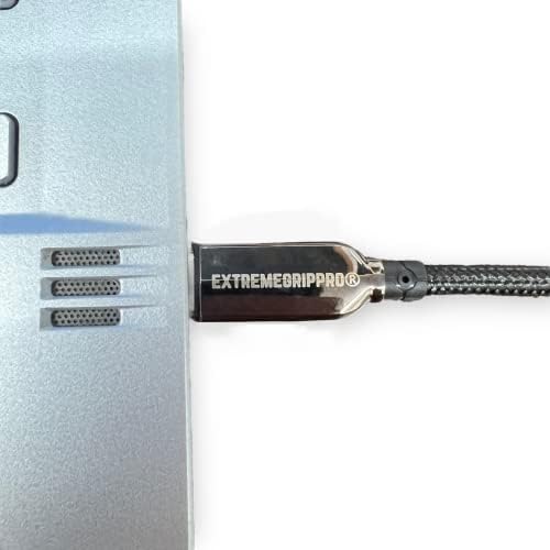 EXTREMEGRIPPRO 100W PD USB C to USB C Cable,Nylon Braided Type-C Cable, Fast Charging Cable with LED Display for lPad Air/lPad Pro, MacBook Pro, Samsung Galaxy S21/S10/S9/Plus, Universal1.2M Black