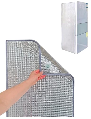 Funda universal for refrigerador, manta aislante for congelador y cámara frigorífica, película reflectante de aislamiento térmico, parasol for refrigerador (50 x 70 cm)(Grey,50x170cm)