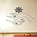 Produktbild Art Wall Decals Lotus In der Hand Maniküre Mädchen Yoga Beauty Salon Spa Vinyl Wall Sticker Yoga Studio Innenraum Ornament Poster LA 654