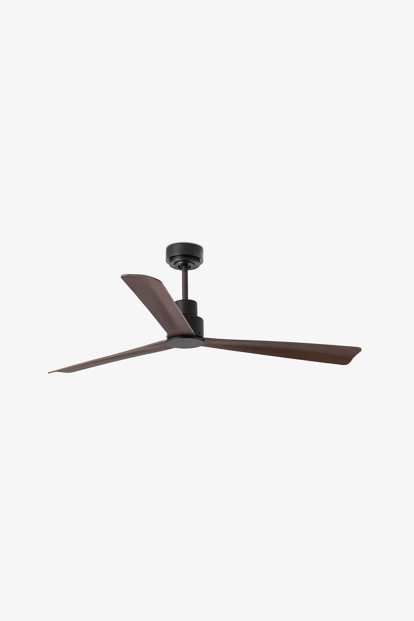 FARO BARCELONA 33478 - NASSAU Ventilador de techo sin luz, cuerpo de acero palas de plywood con motor DC