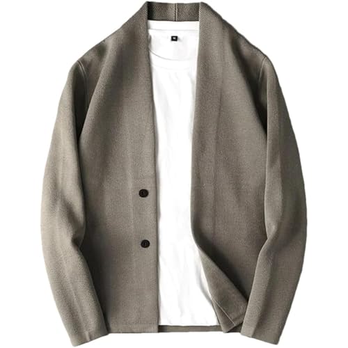Men's V-Neck Cardigan Sweater Long Sleeve Slim Fit Business CardiganTwo Button Casual Cable Knit Cardigans