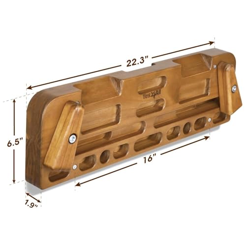 Image of Yes4All Rock Climbing Hangboard for Strengthening Fingers, Hands, and Wrists