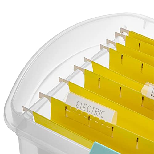 Sterilite Large Nesting Showoffs Clear File Organizer Storage Box With Handle And Latches For Home, Office, Craft, Hobby, & Classroom, Clear (12 Pack) #TOP6