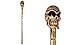 Produktbild Totenkopfstab handgeschnitzt und handbemalt, Gehstock für Halloween, Kostümzubehör, Piraten, Skull, 110 cm
