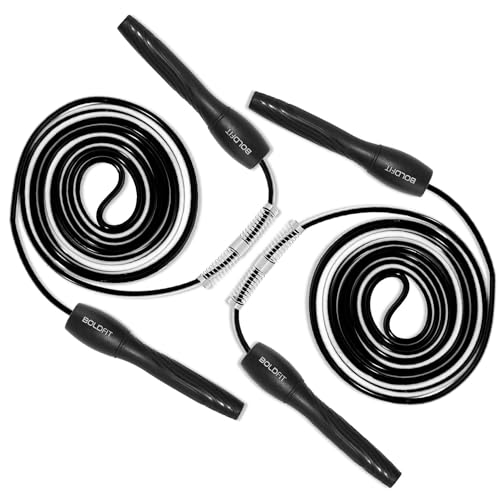 Boldfit Plastic Skipping Rope For Men And Women Jumping Rope With Adjustable Height Speed Skipping Rope For Kids, Women, Girls Rassi Jumping Men For Exercise, Gym, Sports Fitness - Black - Pack Of 2 (B0CQFPQJT7) Amazon Price History, Amazon Price Tracker