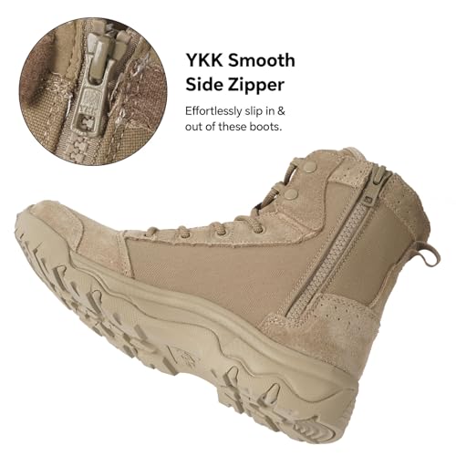 Image of Women's 6 Inch Lightweight Tactical Combat Boots - Army Desert Boots