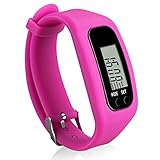 Bomxy Fitness Tracker Watch,Simply Operation Walking Running Pedometer with Calorie Burning and Steps Counting Easy use Step Tracker (Rose RED-3J614)