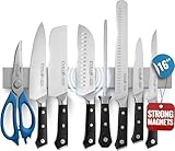 Cutluxe Magnetic Knife Holder for Wall and Fridge - 16' Stainless Steel Knife Magnetic Strip - Holds up to...