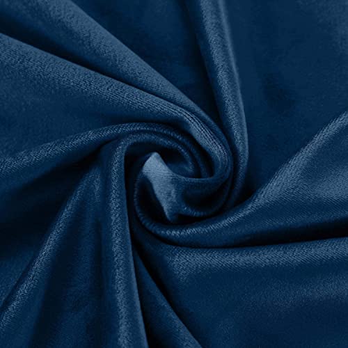 Twopages Extra Long Drapes Light Blocking & Energy Saving Heavy Curtains French Window Loft Drapes For Family Room Privacy Long Grommet Curtains (Mj11-110 Sapphire Blue 1 Panel 100Wx216L) #TOP3