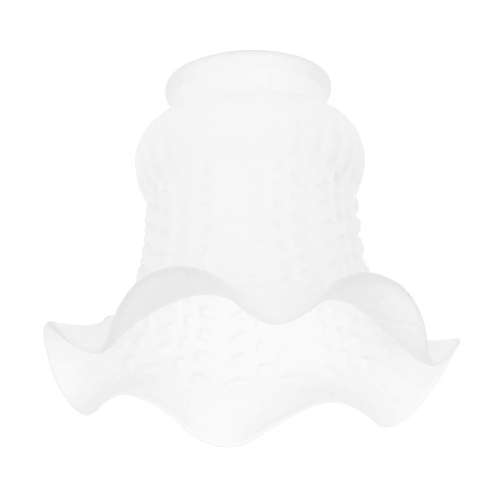 joyMerit 2pc Tulip Bell Shape Vintage Frosted & Clear Glass Lamp Shade Replacement