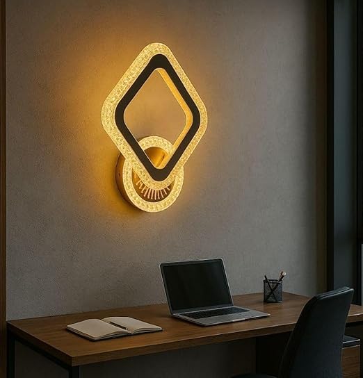 Image of Lyse Decor Wall Lights for Home Decoration LED Wall Light with 3 Color Modes, Easy Installation, Ideal for Modern Interiors, Bedroom, Living Room, Hallway, Office (1, WL84)