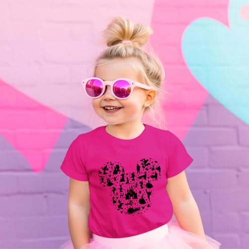 Image of Magic Kingdom Shirts for Girls Magical Castle Fairy Graphic Cute T Shirt Kids Holiday Family Vacation Trip Tee Tops