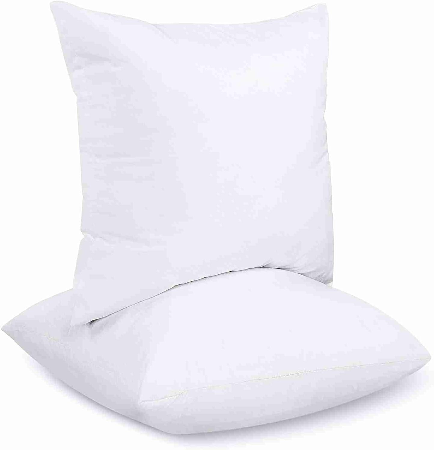 Cushion Inner Pads (Pack of 2), 30x30 cm (Pack of 2) Cushion Stuffer Inserts, Hollowfibre Square Pillows (White)
