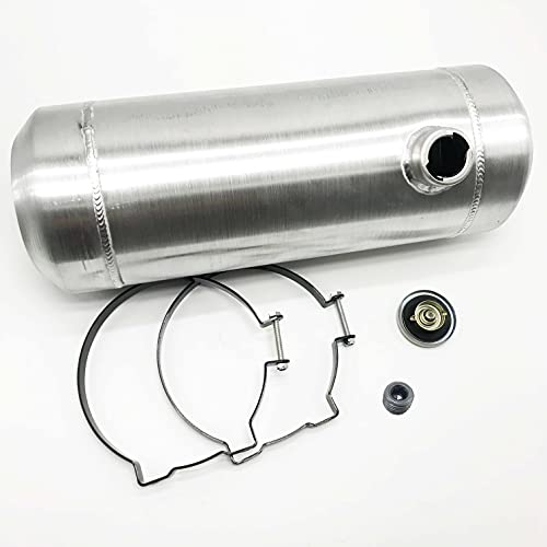 JSD 4.5 Gallons 8"x22" Aluminum Spun Round Gas Tank Fuel Tank End Fill 1/4"-18NPT Outlet With CAP by JSD AUTO PARTS - Used condition - US$92.33