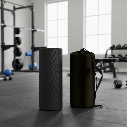 Image of PulGos High-Density Acupressure Foam Roller with Bag for Deep Tissue Massage, Muscle recovery, yoga & home workouts Relieves back, leg pain, stretching, trigger point therapy, fitness training & rehab Use
