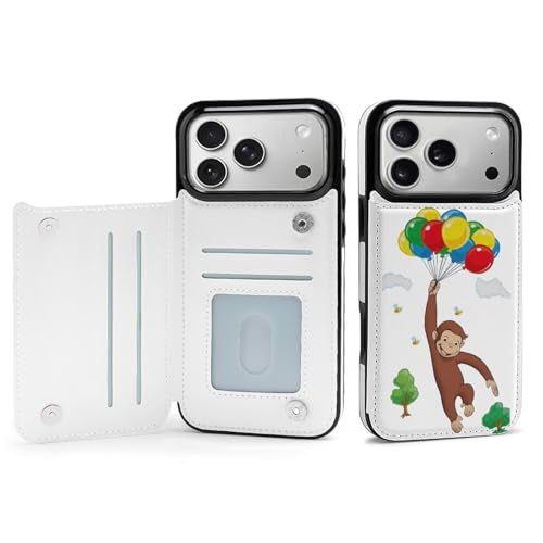 手帳型 おさるのジョージ (2) 対応 iPhone 17 Pro Max ケース カード収納 スマホケース 財布型 携帯ケース 軽量 全面保護 スタンド機能 おしゃれ お祝いギフト