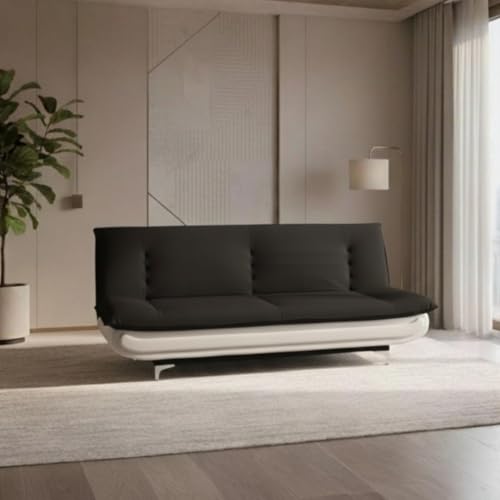 Image of Torque Siesta 3 Seater Sofa Cum Bed for Living Room & Bedroom | Premium Black Suede Fabric Foldable Sofa Bed | 6 x 4 Ft Sleeping Sofa | Space Saving Convertible Couch for Home & Guests