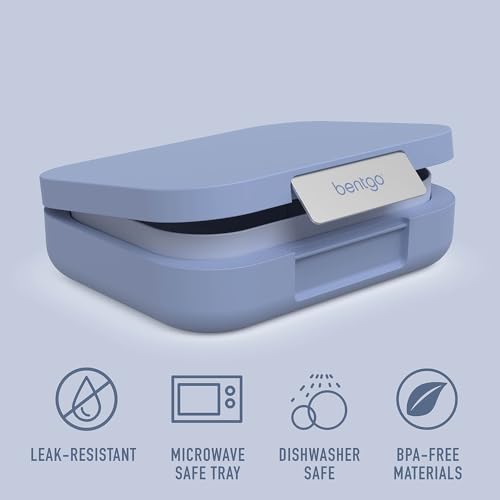 Image of Bentgo Modern - Leak-Resistant Bento Lunch Box For Adults, Teens, & Larger Appetites; Reusable BPA-Free Meal Prep Container with 3 or 4 Compartments, Dishwasher /Microwave Safe; 5 Cups (Dusk Blue)