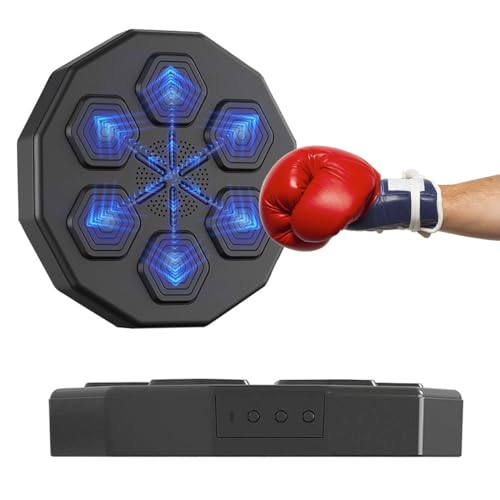 HUANGJW XUnada Music Boxing Pad da Boxe, Attrezzatura da Boxe Intelligente Macchina da Allenamento per Boxe Montata a Parete, Macchina per Allenamento Bersaglio da Boxe per Bambini, Adulti