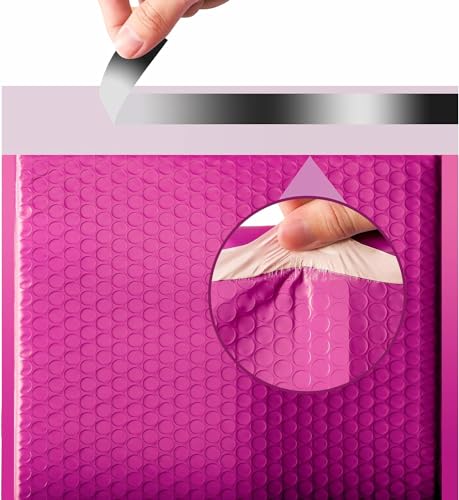 Image of Metronic Bubble Mailers 10.5x16 250 Pack Large Pink Bubble Mailers Waterproof Thick Padded Envelopes for Packaging, Makeup, Gift, Mailing, Shipping, Small Items Supplies