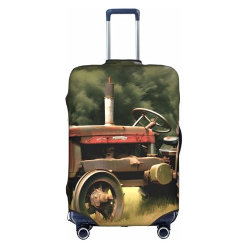 Housse de bagage voyage imprimé ferme élastique blanche pour valise XL 81 cm
