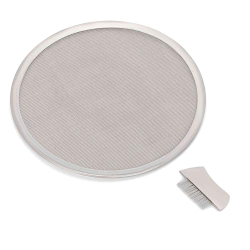 NKLaus Räuchersieb Edelstahl 11,5cm Räucherzubehör Räucherwerk Plättchen mit Bürstchen 2657