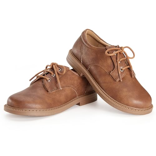 Image of PATPAT Boys Girls Dress Shoes,Oxford Loafers Formal School Church Shoes for Toddler Little Big Kids