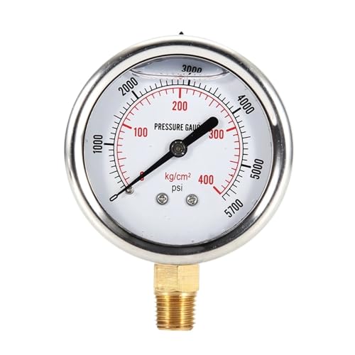 Manomètre pression carburant hydraulique 0-5700 PSI filetage américain pour circuit essence