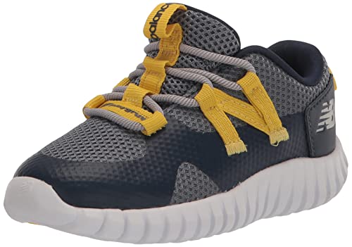 New Balance Baby Boys Playgruv V2 Bungee Sneaker, Natural Indigo/Honeycomb, 2 Infant