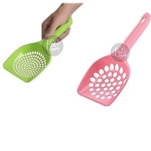 The Pets Company Cat Litter Scooper, Set of 2, Small Holes + Large Holes