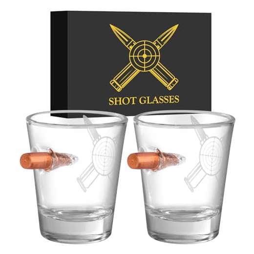LKKCHER NOVELTY Personalisierte Glas-Schnapsgläser, 60 ml, 2er-Set mit Geschenkbox, für Tequila, Wodka, Espresso & Desserts, Langlebige und Wiederverwendbare Schnapsgläser für Zuhause, Bars & Party