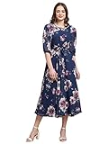 Patrón: estampado || floral Preneum Vestido para mujer, Blue4, 38