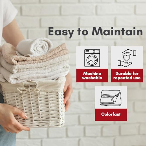 Image of Mafatlal Joy Cotton Bath & Hand Towel Set - Pack of 3 | 1 Bath Towel (58 x 29 inch) + 2 Hand Towels | Soft, Quick Dry | 450 GSM | Flery Red | Highly Absorbent for Daily Use
