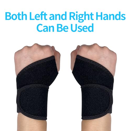 Wrist Supports 1Pair, Wrist Straps Right&Left Hand, Wrist Compression Support for Fitness, Wrist Braces for Gym, Breathable Adjustable for Weightlifting - Image 4