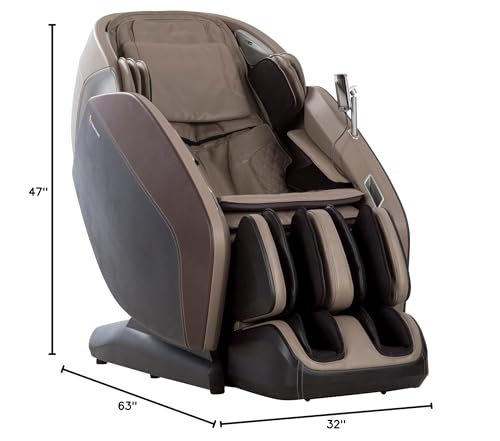 Human Touch CERTUS Zero Gravity Massage Chair, Full Body Back, Leg, Shoulder, 11 Auto-Programmed S & L Track Massages, Dual Lumbar & Calf Heat w Orbital Calf & Foot Massage, Built-in Speakers, Earth