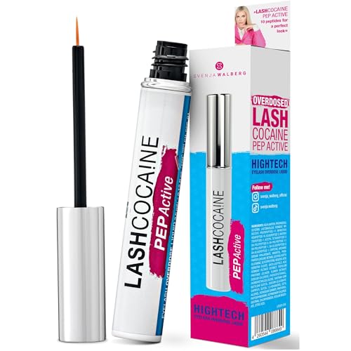 LASHCOCAINE PEP ACTIVE - Wimpernserum ohne Hormone Schützt & kräftigt die Wimpern - Wimpernbooster mit Pflegekomplex von Svenja Walberg - VEGAN - MADE IN GERMANY - 3 5ml