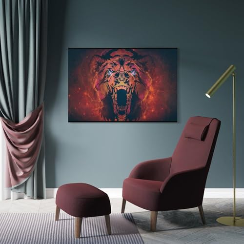 Toile ours décoration murale 60 x 90 cm grand format chambre - 4