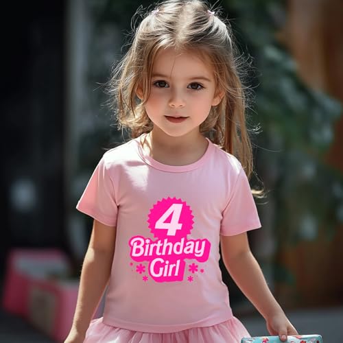Image of Birthday Girl Shirt 2nd 3rd 4th 5th 6th Girls Happy Birthday Outfit Tshirts Girl Second B-Day Party Tee Tops Two