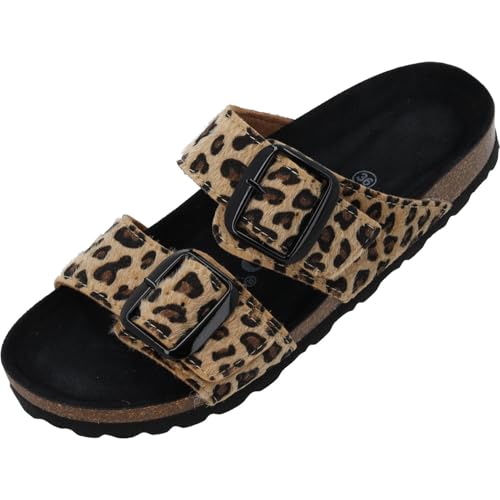 Palado Pantoletten Damen Samos GS Leo – bequeme Sandalen Made in Spain -...