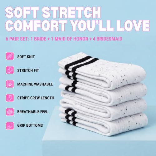 Image of Funky Junque Bride Crew Socks, Bachelorette Wedding Party Gift