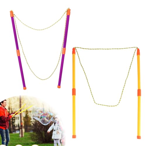 2 Seifenblasen, Riesenseifenblasen Set Mit Zwei Stäben, Seifenblasen Groß...