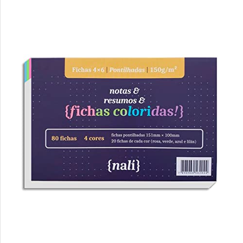 Fichas Coloridas 4 X 6 150g/m2 Pontilhada
