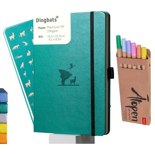 Carnet de Notes A5 Dingbats* Earth et stylos double pointe Ātopen anti-bavure pour dessiner