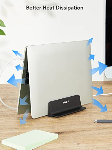 Jarlink (Upgraded Version) 2 In 1 Vertical Laptop Stand And Ipad/Phone Stand, Adjustable Aluminum Holder (Up To 17.3 Inch) For All Macbook Pro/Air, Microsoft Surface, Gaming Laptops, Lenovo (Black) #TOP3